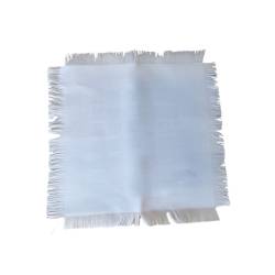 Frange en coton blanc 32x32 cm