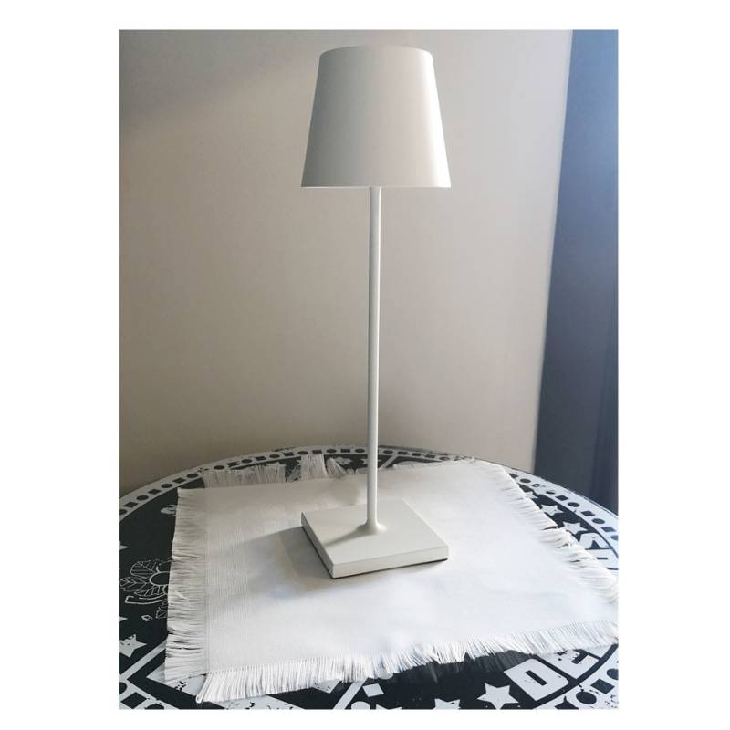 Frange en coton blanc 32x32 cm