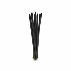 Pajita reutilizable de plástico negro 21 cm
