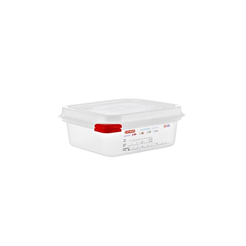 Gastronorm 1/6 Araven avec couvercle en polypropylène lt 1,1