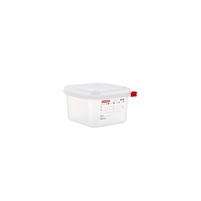 Gastronorm 1/6 Araven avec couvercle en polypropylène lt 1.8