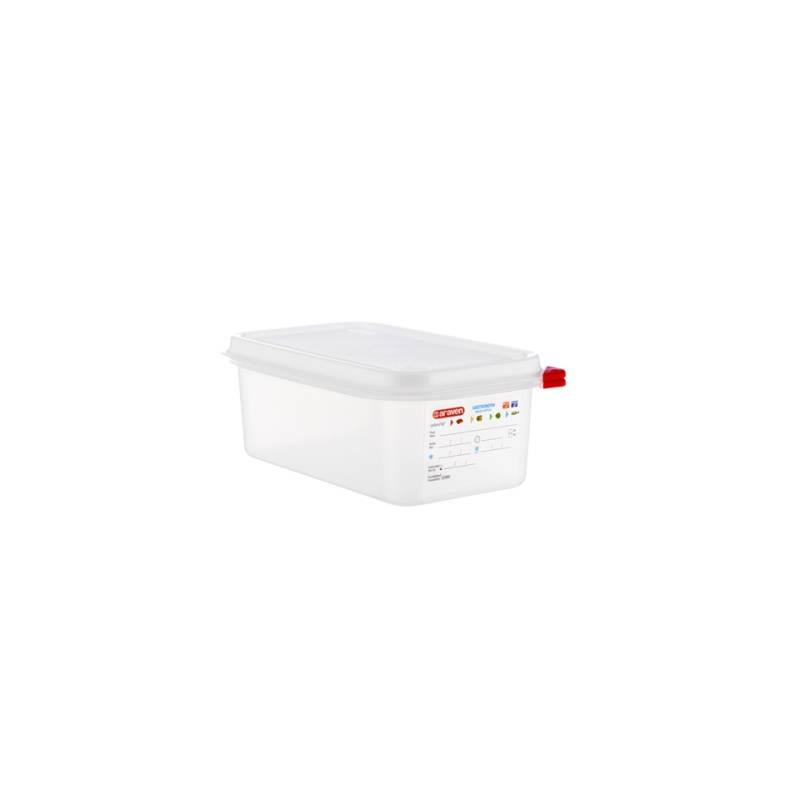 Gastronorm 1/4 Araven con tapa polipropileno lt 2,8