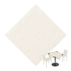 Elegante mantel de papel estucado blanco 100x100 cm