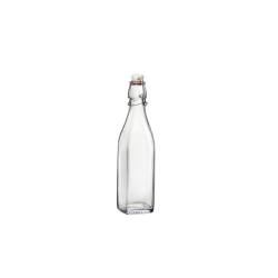 Bouteille carrée en verre avec bouchon lt 1