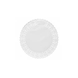 Dentelle ronde en papier blanc 28 cm