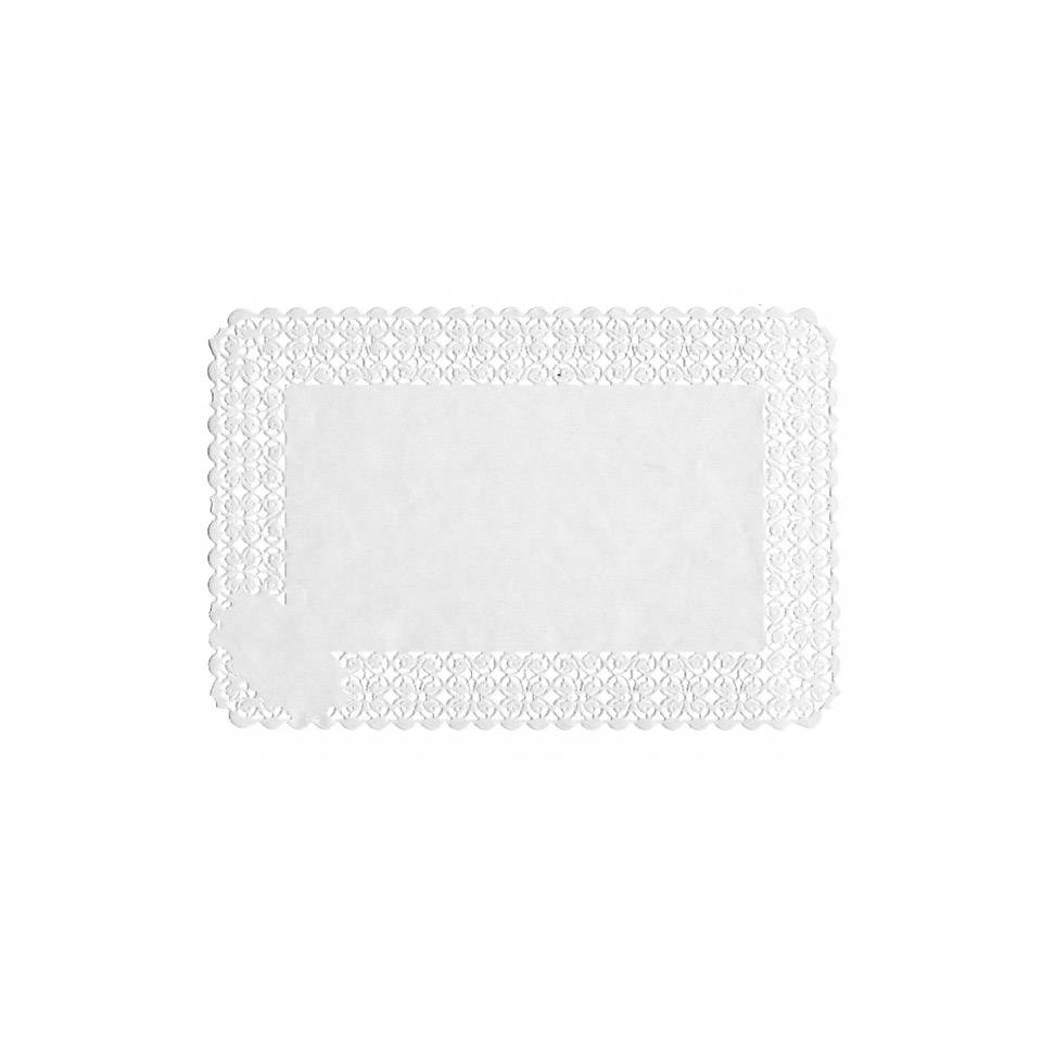 Cordones rectangulares en papel blanco 25x35 cm