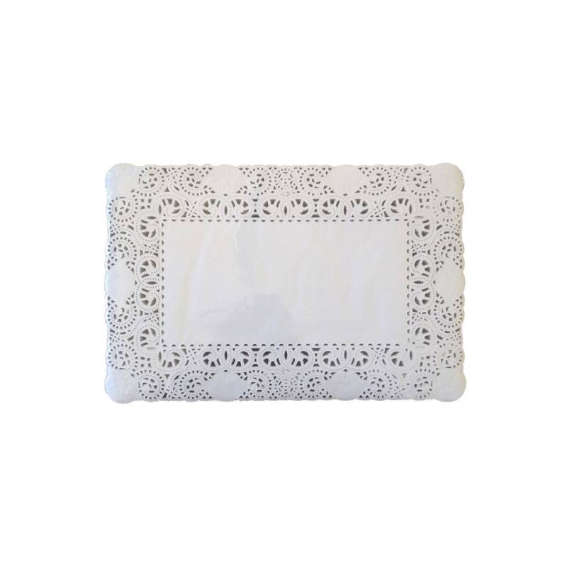 Cordones rectangulares en papel blanco 35x45 cm