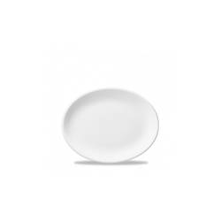 Bandeja ovalada de cerámica vitrificada Nova Churchill blanca 28 cm