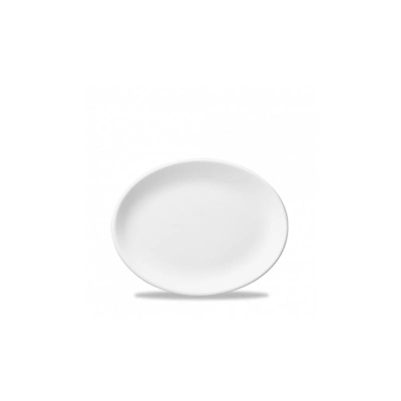 Bandeja ovalada de cerámica vitrificada Nova Churchill blanca 28 cm