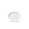 Bandeja ovalada de cerámica vitrificada Nova Churchill blanca 28 cm
