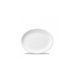 Bandeja ovalada de cerámica vitrificada Nova Churchill blanca 30,5 cm