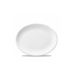 Bandeja ovalada de cerámica vitrificada Nova Churchill blanca 36 cm