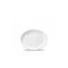 Plateau ovale en céramique vitrifiée Nova Churchill blanc 23 cm