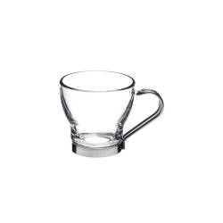 Bormioli Rocco Oslo taza de ponche con asa de acero inoxidable en vidrio cl 10