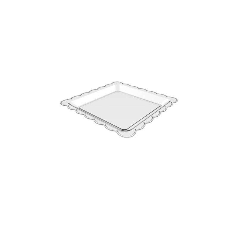 Soucoupe carrée transparente ps 6,4 cm