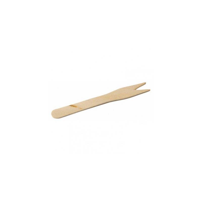 Fourchettes à cocktail jetables en bois 8,5 cm