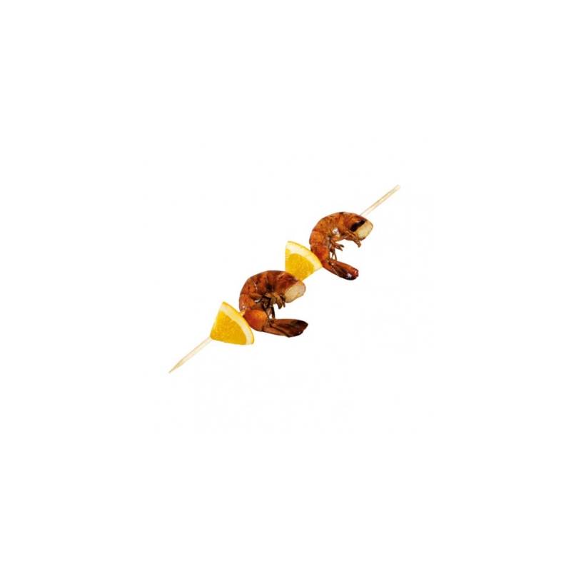 Brochettes en bois avec pointe de 20 cm