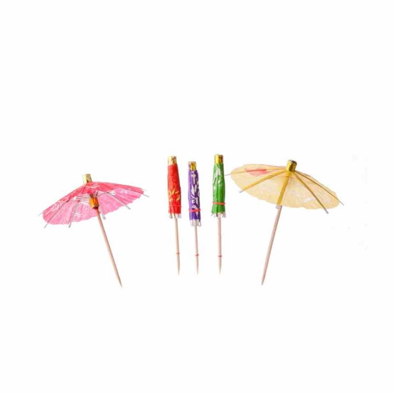 Stecco ombrellino Indonesia in legno colori assortiti cm 9,5