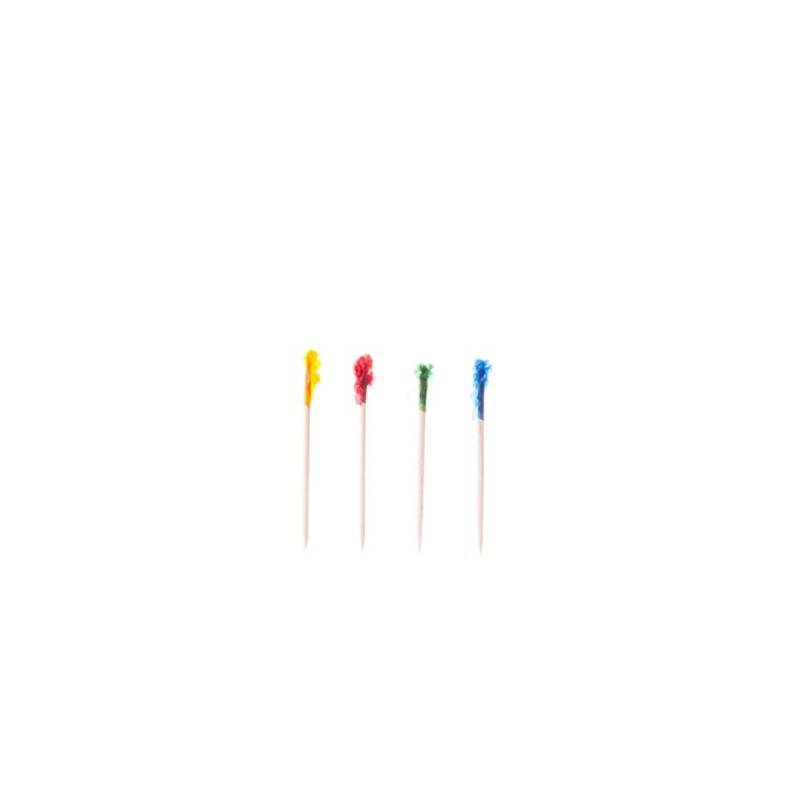 Cure-dents Arc en bois couleurs assorties cm 7