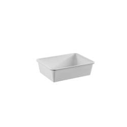 Bandeja rectangular polipropileno blanco lt 6