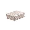 Bandeja rectangular perforada de polipropileno blanco cm 40x30x10
