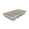 Plateau à couverts libre-service en polypropylène blanc cm 52x28,5x9,5