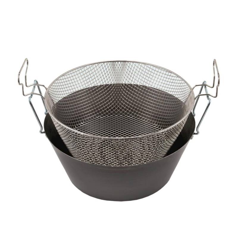 Freidora de hierro con cesta cm 52