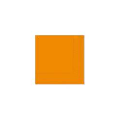 Serviette de table en cellulose 2 plis orange 24x24 cm