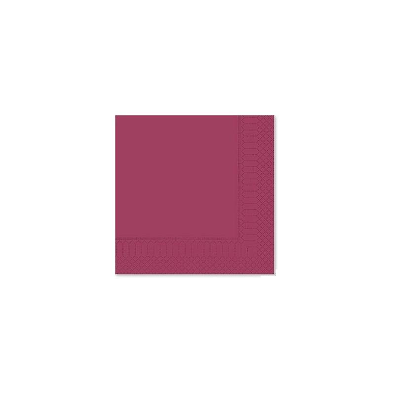 Serviette en cellulose 2 plis bordeaux 33x33 cm