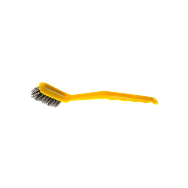 Cepillo de limpieza de plástico amarillo y acero inoxidable 28,5 cm