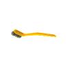 Brosse à nettoyer les plaques de cuisson en plastique jaune et en acier inoxydable 28,5 cm