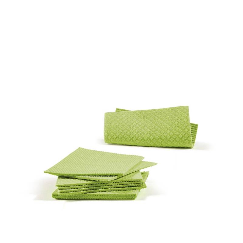 Aquos Factory tissu éponge en cellulose vert 18x20 cm