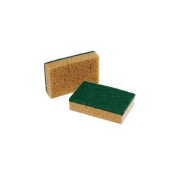 Esponja de fibra sintética color tabaco 9x14x3,4 cm