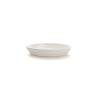 Plato apilable oval Cordonata porcelana blanca 32x20 cm