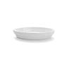 Plato oval de porcelana blanca apilable Cordonata 22x13,5 cm