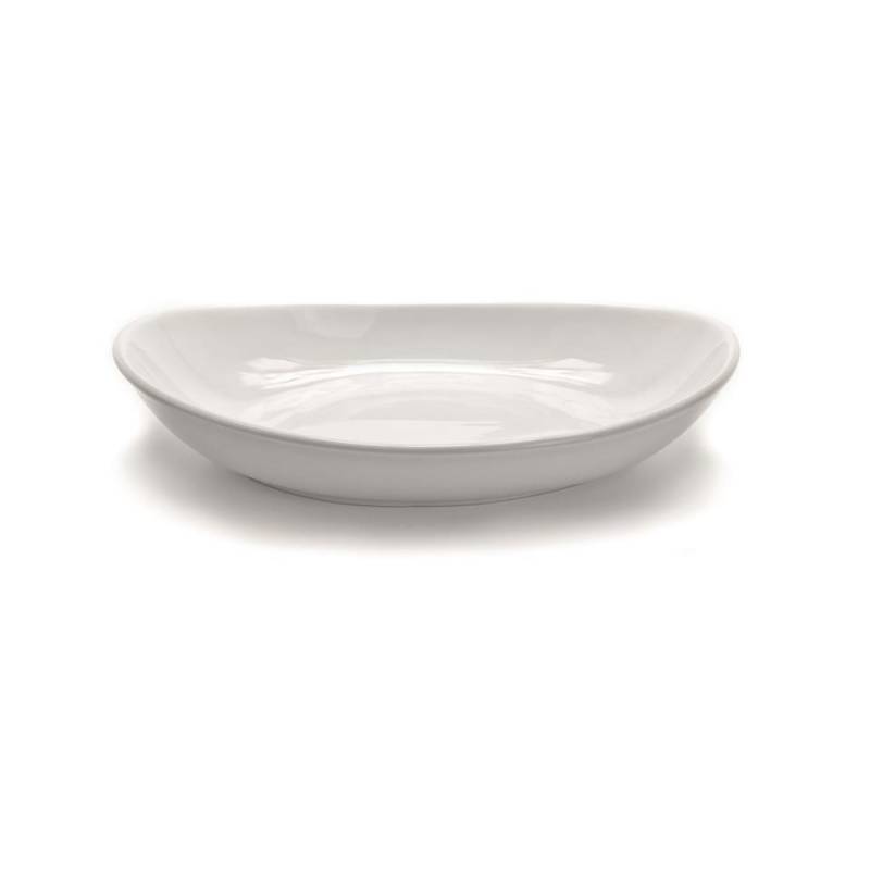 Hotel assiette ovale en porcelaine blanche 28 cm