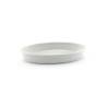 Plato oval Cordonata porcelana blanca 24 cm