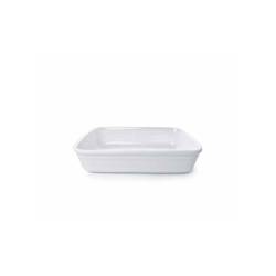 Plato rectangular de porcelana blanca Gastronomía cm 40x26x6