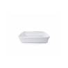 Plato rectangular de porcelana blanca Gastronomía cm 40x26x6