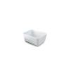 Gastronomie plat rectangulaire haut en porcelaine blanche 27x22x12 cm