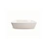 Plato rectangular Cordonata porcelana blanca 32x22x8 cm