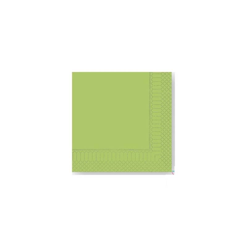 Servilleta de celulosa de 2 capas verde manzana cm 24x24