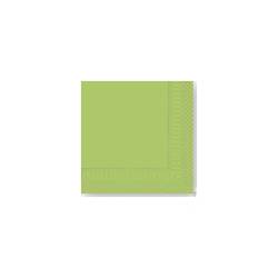 Serviette en cellulose 2 plis 33x33 cm vert pomme