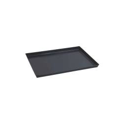 Blue iron rectangular pizza pan 30x23 cm