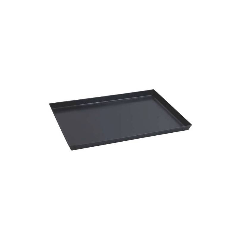 Blue iron rectangular pizza pan 30x23 cm
