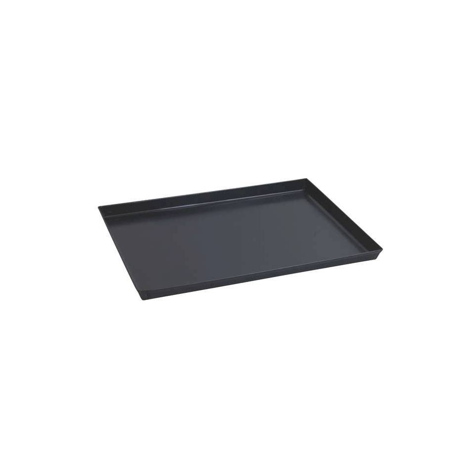 Blue iron rectangular pizza pan 30x23 cm