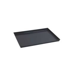 Bandeja rectangular de hierro azul para pizza 40x30 cm