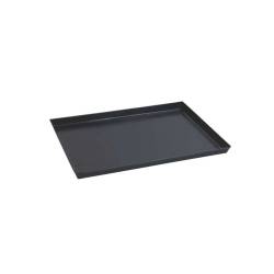 Bandeja rectangular de hierro azul para pizza 50x35 cm