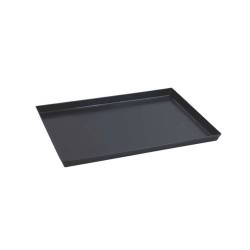 Plaque à pizza rectangulaire en fer bleu cm 60x40