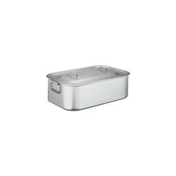 Sartén de aluminio Paderno con tapa 60 x 35 cm